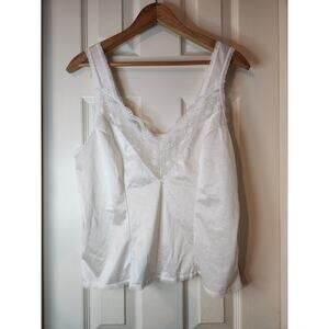 Vintage Impulse Lace and Nylon Cream Camisole